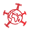 64x64 Icon Red Global Network